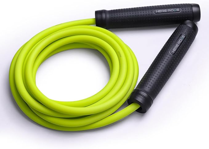 1LB Weighted Jump Rope for Men Women, Hererope Heavy Jump Rope with Metal Handle & Smooth Spin Bearings, Non-Slip Grip, Ju...