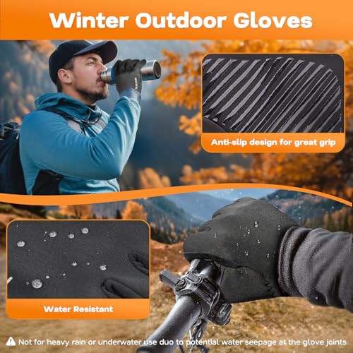 Sukeen Winter Gloves Men Women Touchscreen Anti-Slip Sports Gloves Lightweight Cold Weather Warm Gloves for Running, Cycling