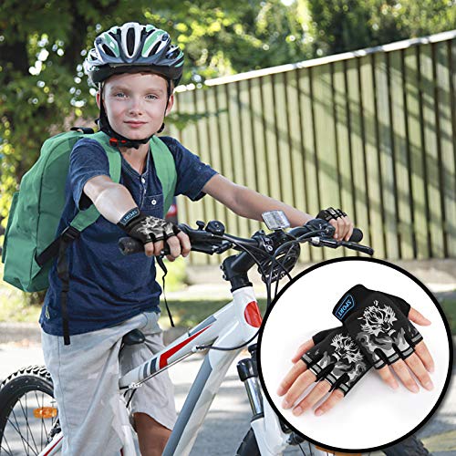 Accmor Kids Fishing Gloves, Kids Sport Cycling Gloves for Cycling Camping Fishing Outdoor Sports