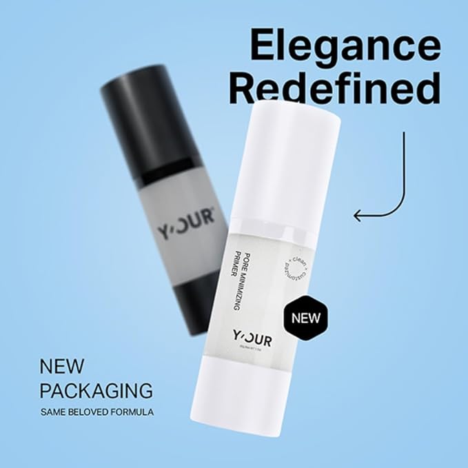 Y’OUR Pore Minimizer Velvet Veil Primer | Long-Lasting Wear & Oil Control | Blurs Pores & Brightens Skin for a Smooth, Flawless Photo Finish | 2-in-1 Protective Multi-Vitamin Moisturizer & Makeup Base