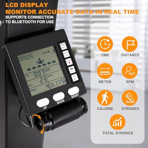 Fitvids Ski Training Machine, Wind Resistance Skiing Exercise Equipment with LCD Display, Home Gym Indoor Cardio Training