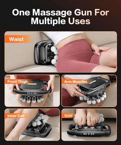 20 Head Massage Gun Deep Tissue Percussion Massager with 3 Modes&30 Intensities-Muscle Massage Gun for Back/Shoulder/Foot/...