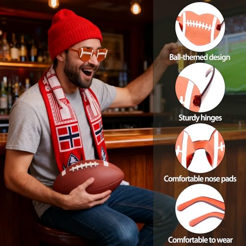Layway 12 Pcs Sport Glasses Set Football Volleyball Soccer Basketball Sunglasses for Party Favors, Team Event Gifts