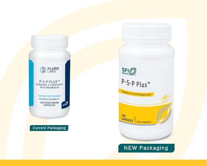Klaire Labs P-5-P Plus Magnesium - 30 Milligrams of Bioactive Vitamin B6 Pyridoxal-5-Phosphate with TRAACS Magnesium, Hypoallergenic (100 Capsules)