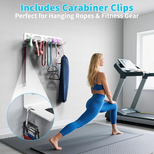 KHAMAL Multi-Purpose Gym Equipment Storage Rack for Resistance Bands - Gym Wall Storage for Exercise Bands, Yoga mat, Jump...