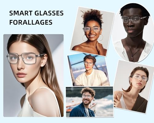 Reankani Smart Translation Glasses - Hands-Free AI Real-Time Translate, Open-Ear Bluetooth, UV400 Protection, Lightweight ...