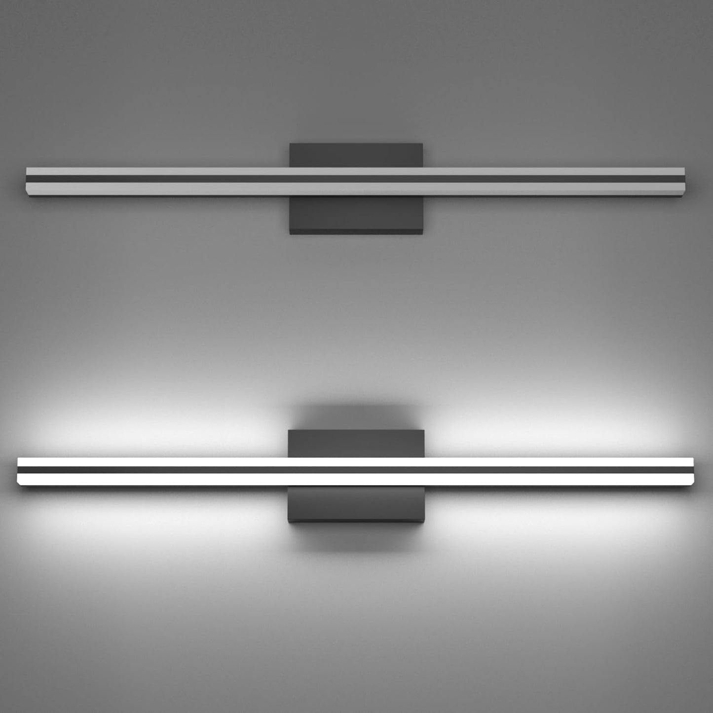 Solfart Black Bathroom Light Fixture - 31.8 Led Vanity Light Bar, 5 Color Temperature, Dimmable, Aluminum, Model S8200-810Mm-Bk-5C