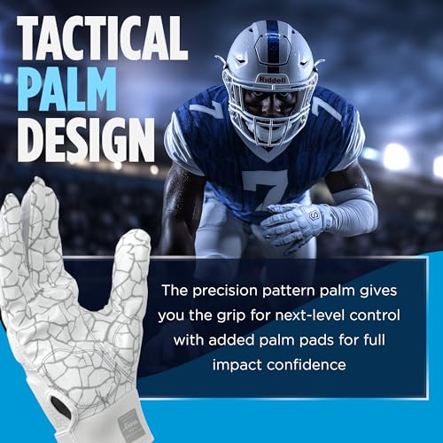 Sports Unlimited Max Clash Lineman Adult/Youth Padded Football Gloves, Lineman Football Gloves, Men's and Boys Offensive/D...