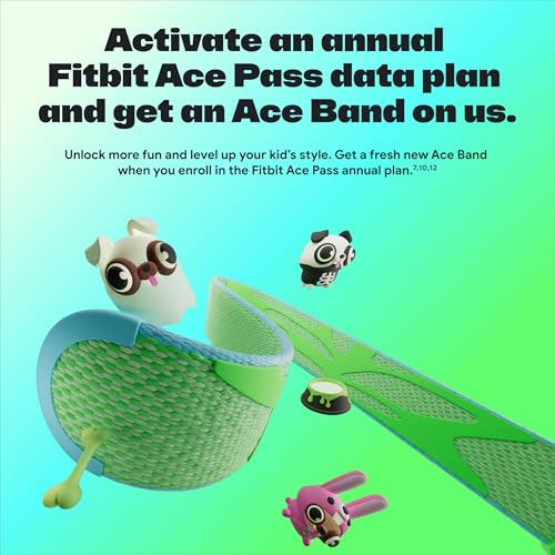 Fitbit Google Ace LTE - Kids Smartwatch with Call, Message, GPS, and Activity-Based Games, Ace Pass Data Plan Required - S...