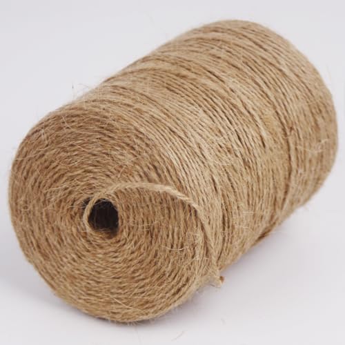 PerkDecor 2Pack 2mm Natural Jute Twine String 1600 Feet Long Twine String for Crafting Gardening Gift Wrapping Macrame DIY...