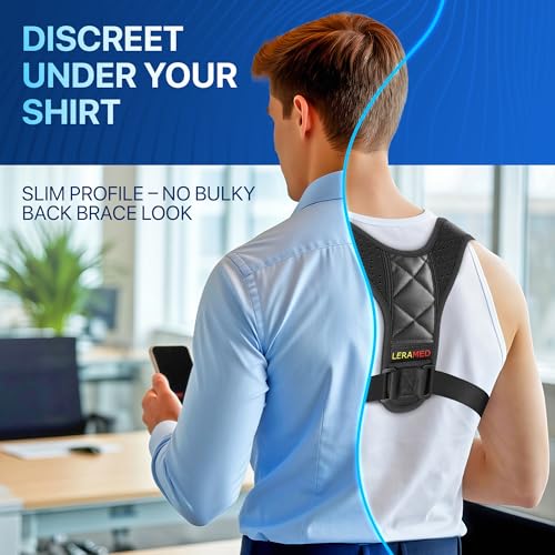 NEW 2026 Posture Corrector for Men & Women – Adjustable Figure-8 Back Brace for Rounded Shoulders & Upper Back Support – B...