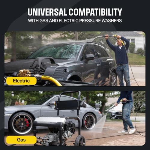 Active Washer Extension Wand for Hard to Reach Areas During car wash at Home and for Professional Detailing - Short Pressu...