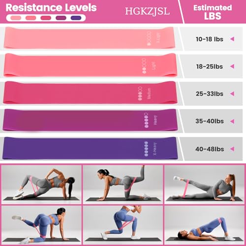 HGKZJSL Home Pilates Essentials Kit for Women,Pilates Equipment Set with 9 Inch Yoga Ball,Figure 8 Resistance Band,Pilates...