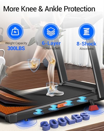 Treadmill with 15% Incline, 3-in-1 Portable Treadmills for Home and Office, Foldable Treadmill with Handles, 3.0HP Quiet B...