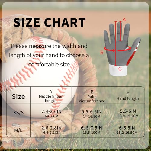 WATSAVPUP Youth Baseball USA Flag Glove American Flag Batting Gloves Comfortable Fit Breathable Durable Lightweight Design...