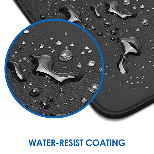 KTRIO Large Gaming Mouse Pad Desk Mat, Superior Micro-Weave Cloth for Precise Mouse Control, Non-Slip Rubber Base, Stitche...