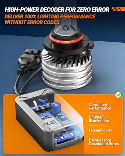 SEALIGHT H11/H9/H8 9005/HB3 Bulbs Combo or Fog, X4I 140,000LM Super Bright Headlight, H11 9005 Bulb with Cooling Fan, 6500...