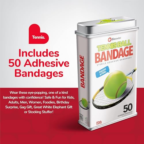 BioSwiss Bandages, Tennis Ball Shaped Self Adhesive Bandage Set, Latex Free, Sterile Wound Care, 50 Count