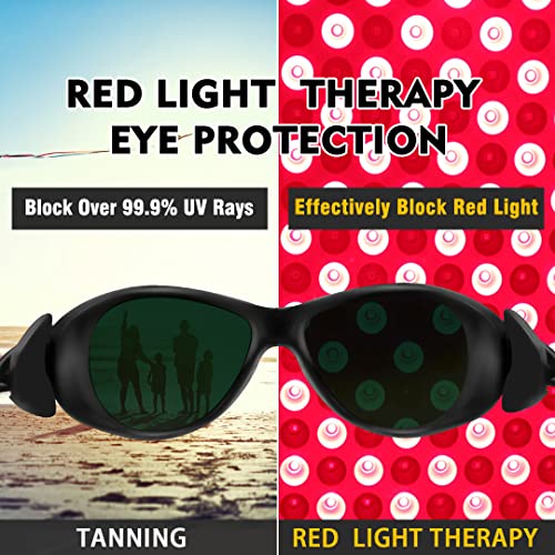 ULTREMA Red Light Therapy Glasses, Eyes Protection for Tanning Goggles, IPL Laser Safety Glasses 200-2000nm, Eye Protectio...