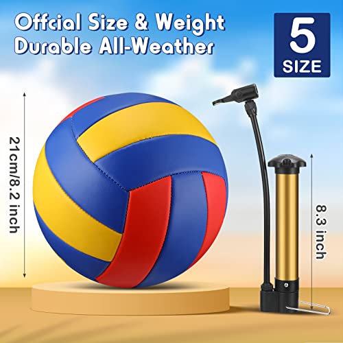 Jexine 12 Pcs Volleyball Official Size 5 Bulk Soft Volleyball with 2 Pump Outdoor Indoor Beach Volley Ball for Beach Play ...