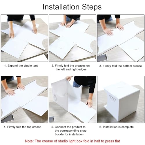 PULUZ Mini Light Box, 9" Photography Table Top Light Box 20 LED Portable Photo Studio Shooting Tent with 2 Kinds Color Bac...
