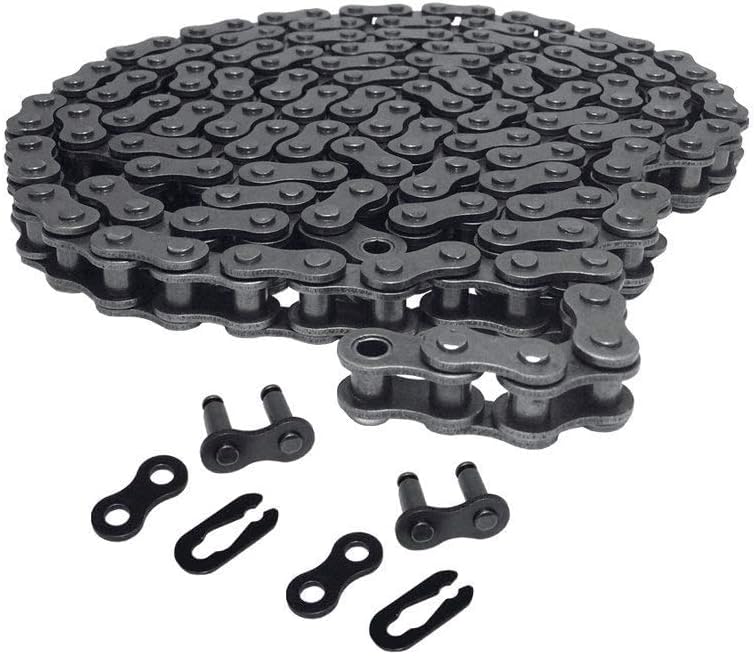 AZSSMUK #35 Roller Chain - 5 Feet Carbon Steel Material with 2 Connecting Links Industrial Chain - 160 Links