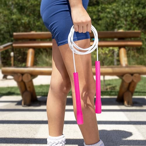 Elite Jumps Fit Rope or Fitness - Premium 4mm Pvc Speed Jump Rope - Indoor and Outdoor Exercise - Adjustable Cables, Aerob...