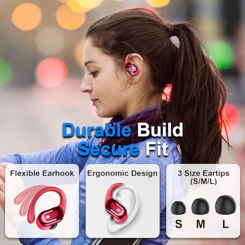 Wireless Earbud, 75Hrs Bluetooth 5.4 Headphones IP7 Waterproof for Sport, Running Wireless Earphones with ENC Noise Cancel...