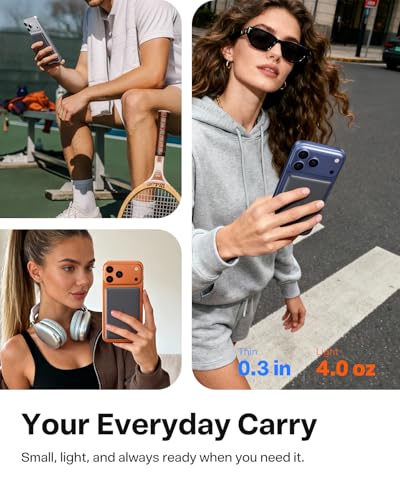 TORRAS MiniMag Power Bank, Ultra Slim 5,000mAh Wireless Portable Charger with USB-C Cable, Fast Charging iPhone Air Magnet...