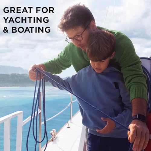 TECEUM Rope – 90 Feet x 1/4 Inch (7mm) – Purple – Strong All-Purpose Utility Rope – Camping, Crafting, Flag Pole, Indoor &...
