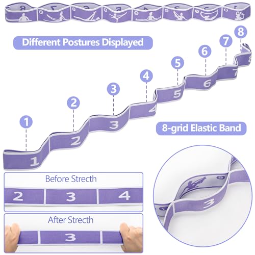 Faswin 4 Pcs Stretch Strap for Kids, Dance Training Elastic Band for Children Gymnastics, Stretch Bands Yoga Stretching St...