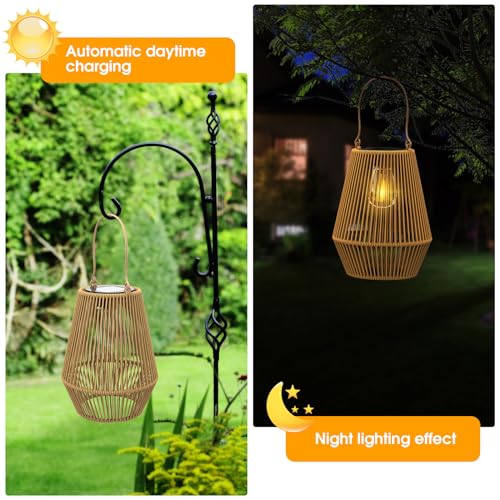 Solar Lanterns, KagoLing Solar Lanterns Outdoor Waterproof Gifts for Women Hanging Lights Outdoor Christmas Lamp Lights De...