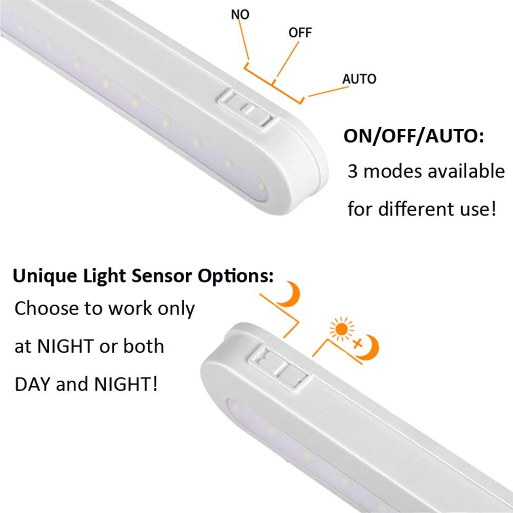 Bls Led Closet Light T01L - Super Bright 20 Led Motion Sensor, Battery/Dc Powered, 6000K Clean White, 2 Pack