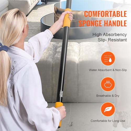 VEVOR Telescopic Extension Pole, 7-30 FT Multi-Purpose Extension Pole, Sturdy Aluminum Alloy Paint Extendable Pole with Fl...