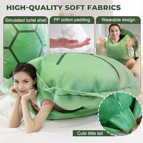 Wearable Turtle Shell Pillows,40in Tortoise Plush Pillow,Giant Wearable Turtle Shell Pillow ,Removable Oversized Doll Thro...