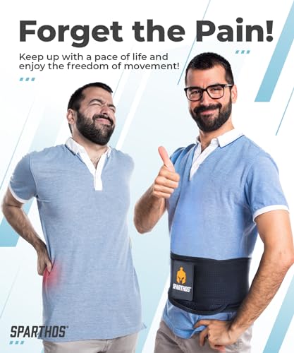 Sparthos Back Brace for Lower Back Pain - Immediate Relief from Sciatica, Herniated Disc, Scoliosis - Breathable + Lumbar ...