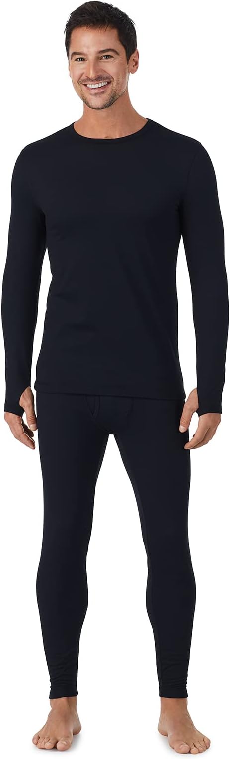 Cuddl Duds Thermal Underwear Shirt and Leggings Set for Men - Heavyweight Fleece Lined Long Johns - Winter Clothes Base Layer