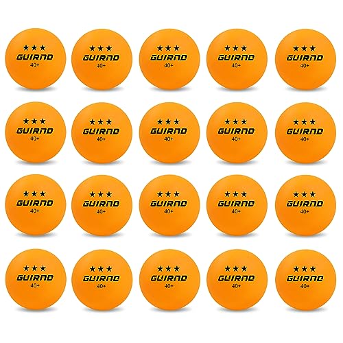 Guirnd 20 Pack Ping Pong Balls, 3 Star Table Tennis Balls, 40+ Pong Ball Competition and Recreational Play, Abs Ping Pong ...