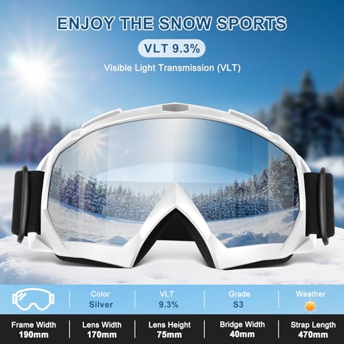 OXG Ski Goggles for Men Women, UV Protection Snowboard Snowsports Goggles for Kids Youth