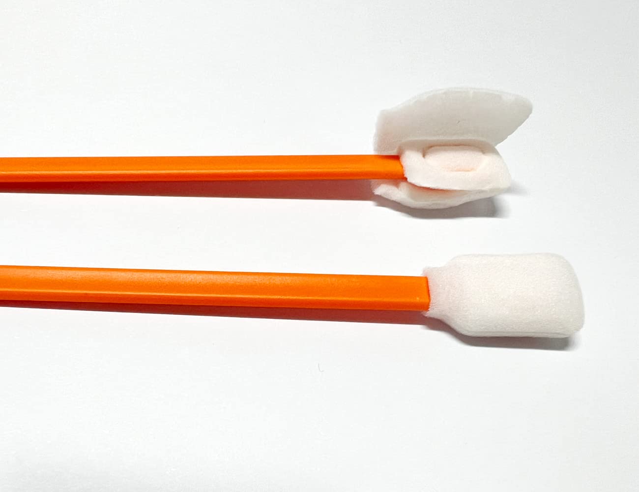 Wellgler 5.11" Foam Cleaning Swabs for Electronics, Cameras, Optics or Inkjet Printers, Foam Swabs, Printhead Cleaning (100 Orange)