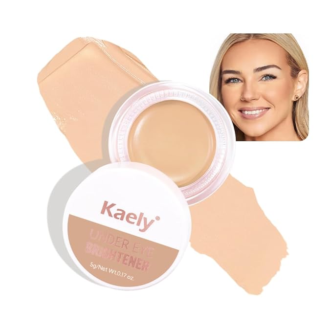 evpct under Eye Corrector Brightener Concealers for Older Women Dark Circles, under Eye Cream Pot Concealer Full Coverage Peach Color Corrector Makeup, Nourishing Waterproof, 10# Natural