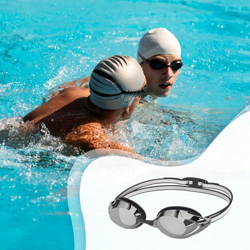 Speedo Vanquisher 3.0 Mirror Swim Goggles | Anti-Fog, UV Protection, Ocular 360 Lens, Hydrodynamic Racing Fit