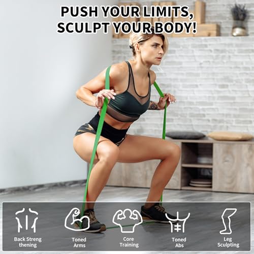 TOPOKO Resistance Bands Set of 5 – Pull Up Assistance Bands for Men & Women, Heavy Duty Workout Bands for Exercise, Streng...