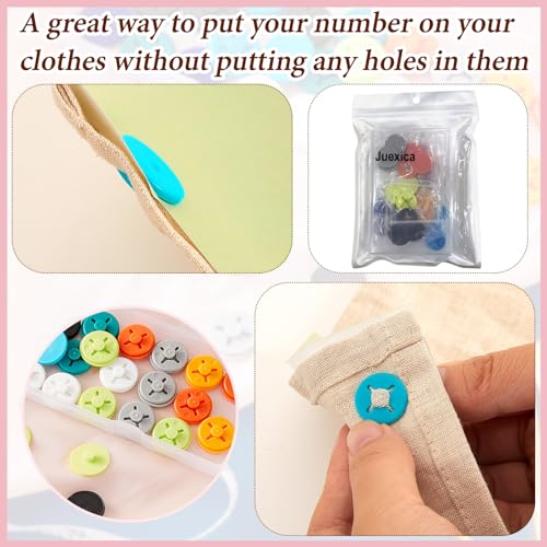 Juexica Running Bib Clips Race Number Buckle Fixing System Triathlon Race Bib Holder Marathon Fastener Holder for Field Event