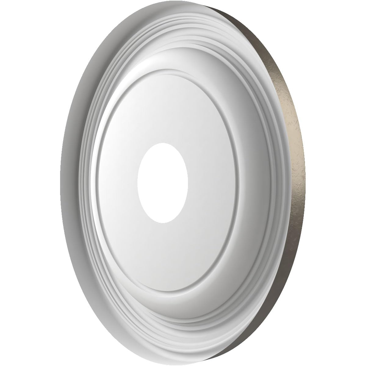 16Od X 3 1/2Id X 1 3/8P Traditional Thermoformed Pvc Ceiling Medallion (Fits Canopies Up To 9 1/2), Universal Aged Metallic Weat