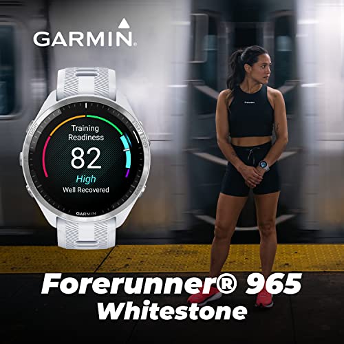Wearable4U - Garmin Forerunner 965 Premium GPS Running and Triathlon 47mm Smartwatch with AMOLED Touchscreen Display, Tita...