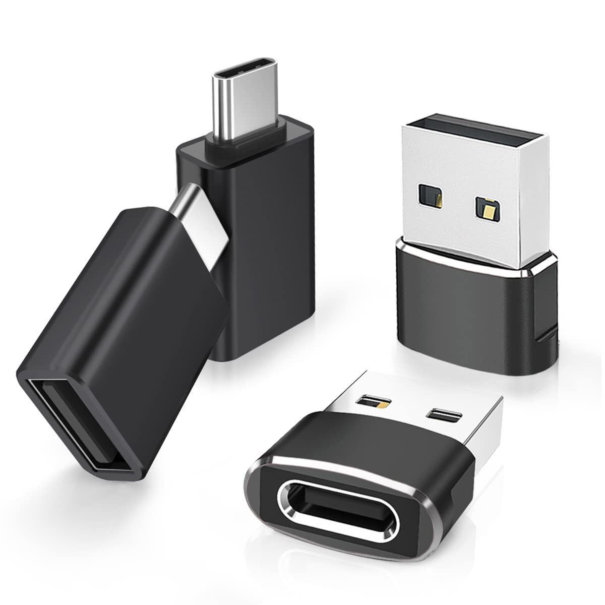 Elebase 4Pack Usb To Usb C Adapter With Type C Male To 3.0 Female Adaptor,Thunderbolt 4 To Usba Otg Converter Block Plug For Iph