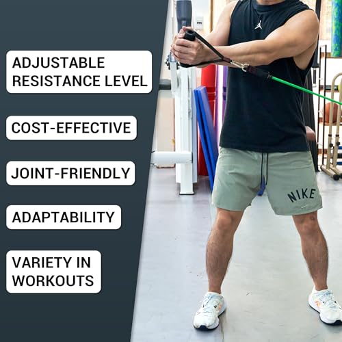 TheFitLife Exercise Resistance Bands with Handles - 5 Fitness Workout Bands Stackable up to 110/150/200/250/300 lbs, Train...