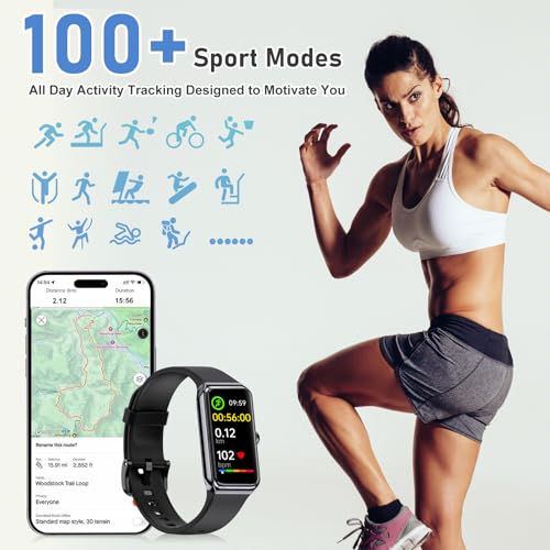 Fitness Tracker with 24/7 Heart Rate,Blood Pressure Sleep Tracking,104 Sports Modes Calories Smart Watch,IP68 Waterproof S...