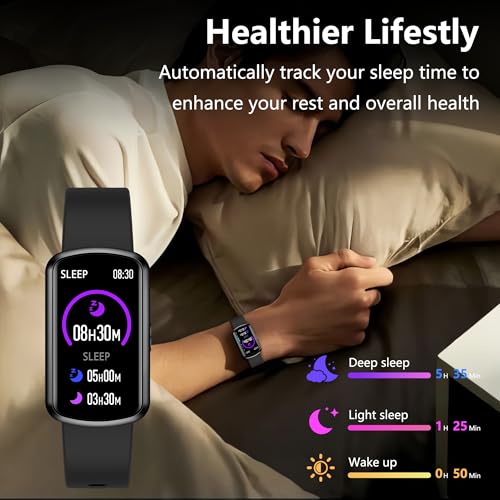 JYUAJOI Health Fitness Tracker, Smart Watch with 24/7 Heart Rate and Blood Pressure Monitor, Activity Tracker with Blood O...